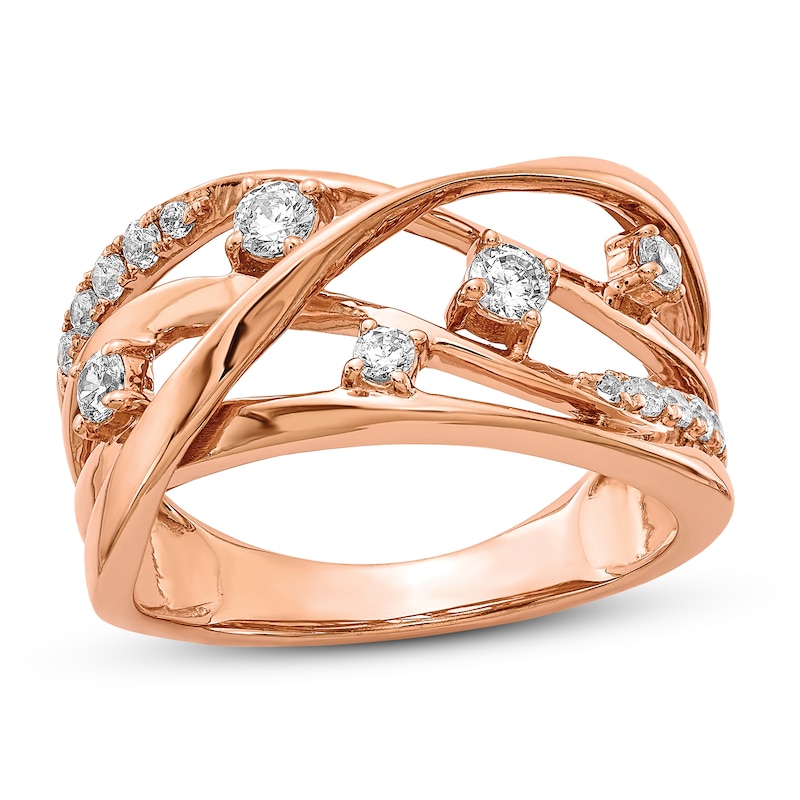 Main Image 1 of Diamond Ring 1/2 ct tw Round 14K Rose Gold