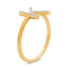 Thumbnail Image 1 of Diamond Letter K Ring 1/10 ct tw Round 10K Yellow Gold