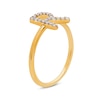 Thumbnail Image 2 of Diamond Letter R Ring 1/10 ct tw Round 10K Yellow Gold