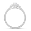 Thumbnail Image 2 of Diamond Promise Ring 3/8 ct tw Round/Baguette/Princess 10K White Gold