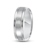 Thumbnail Image 2 of Matte Wedding Band 14K White Gold