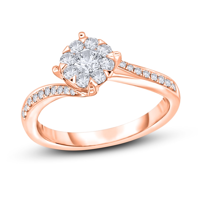 Main Image 1 of Diamond Ring 1/3 ct tw Round 14K Rose Gold