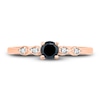 Thumbnail Image 2 of Black  & White Diamond Promise Ring 1/4 ct tw Round 10K Rose Gold