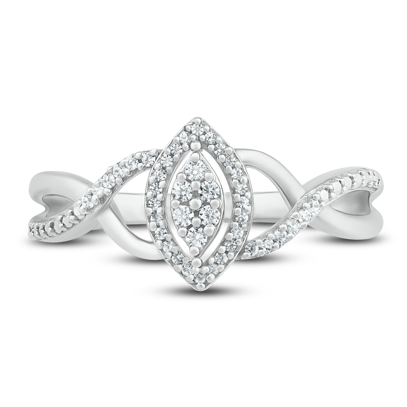 Main Image 2 of Diamond Promise Ring 1/8 ct tw Round Sterling Silver