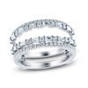 Thumbnail Image 0 of Diamond Anniversary Enhancer Ring 3/4 ct tw Round/Baguette 14K White Gold