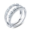 Thumbnail Image 1 of Diamond Anniversary Enhancer Ring 3/4 ct tw Round/Baguette 14K White Gold