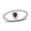 Thumbnail Image 1 of Black & White Diamond Promise Ring 1/5 ct tw Round 10K White Gold