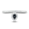 Thumbnail Image 2 of Black & White Diamond Promise Ring 1/5 ct tw Round 10K White Gold