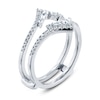 Thumbnail Image 2 of Diamond Anniversary Enhancer Ring 3/8 ct tw Round/Baguette 14K White Gold