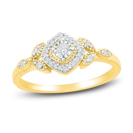 Diamond Promise Ring 1/8 ct tw Round 10K Yellow Gold