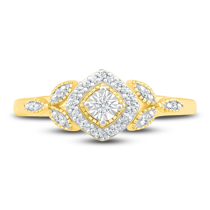 Main Image 2 of Diamond Promise Ring 1/8 ct tw Round 10K Yellow Gold