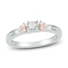 Thumbnail Image 0 of Diamond Promise Ring 1/6 ct tw Round/Baguette-cut 10K Two-Tone Gold