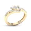 Thumbnail Image 2 of Diamond 3-Stone Ring 1/2 ct tw Round 10K Yellow Gold