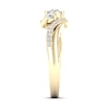 Thumbnail Image 3 of Diamond 3-Stone Ring 1/2 ct tw Round 10K Yellow Gold