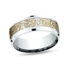 Thumbnail Image 0 of Scroll Wedding Band 14K Two-Tone Gold 8mm