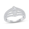 Thumbnail Image 1 of Diamond Ring 1 ct tw Round/Marquise 14K White Gold