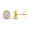 Thumbnail Image 1 of Men's Diamond Earrings 1/4 ct tw Round Yellow Ion-Plated Stainless Steel