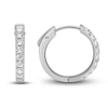 Thumbnail Image 2 of Diamond Hoop Earrings 1/3 ct tw Round 14K White Gold