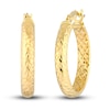 Thumbnail Image 1 of Diamond-Cut In/Out Hoop Earrings 14K Yellow Gold 20mm