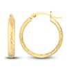 Thumbnail Image 2 of Diamond-Cut In/Out Hoop Earrings 14K Yellow Gold 20mm