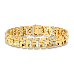 Men's Diamond Bracelet 1 ct tw 14K Yellow Gold 8.5&quot;