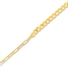 Thumbnail Image 1 of Solid Paperclip/Curb Bracelet 14K Yellow Gold 7.5"