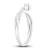 Thumbnail Image 1 of Diamond Ring 1/2 ct tw Pear/Round /Baguette 10K White Gold
