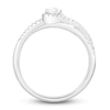Thumbnail Image 2 of Diamond Ring 1/2 ct tw Pear/Round /Baguette 10K White Gold