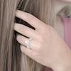 Thumbnail Image 3 of Diamond Ring 1/2 ct tw Pear/Round /Baguette 10K White Gold