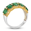 Thumbnail Image 1 of Le Vian Natural Emerald Ring 1/3 ct tw Diamonds Platinum/14K Two-Tone Gold