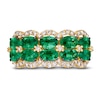 Thumbnail Image 2 of Le Vian Natural Emerald Ring 1/3 ct tw Diamonds Platinum/14K Two-Tone Gold