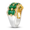 Thumbnail Image 3 of Le Vian Natural Emerald Ring 1/3 ct tw Diamonds Platinum/14K Two-Tone Gold