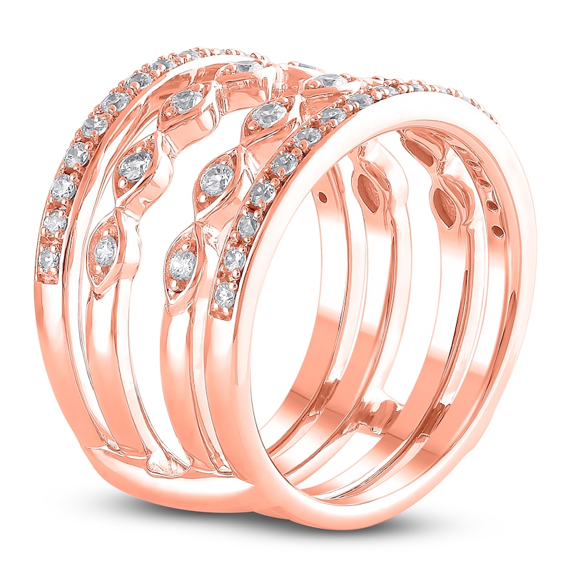 Main Image 2 of Diamond Enhancer Ring 1/2 ct tw Round 14K Rose Gold