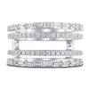 Thumbnail Image 3 of Diamond Enhancer Ring 1 ct tw Round/Baguette 14K White Gold