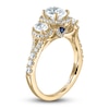 Thumbnail Image 1 of Vera Wang WISH Diamond 3-Stone Ring 3/4 ct tw Oval/Round 14K Yellow Gold