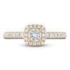 Thumbnail Image 3 of Vera Wang WISH Diamond Engagement Ring 3/4 ct tw Round 14K Yellow Gold