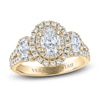 Thumbnail Image 0 of Vera Wang WISH Diamond 3-Stone Engagement Ring 1-1/2 ct tw Oval/Round 14K Yellow Gold