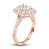 Thumbnail Image 1 of Vera Wang WISH Diamond Engagement Ring 1-5/8 ct tw Emerald/Round 14K Rose Gold