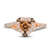 Thumbnail Image 2 of Le Vian Diamond Heart Ring 3/4 ct tw Round 14K Strawberry Gold