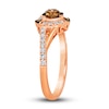 Thumbnail Image 4 of Le Vian Diamond Heart Ring 3/4 ct tw Round 14K Strawberry Gold