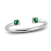 Thumbnail Image 0 of Juliette Maison Natural Emerald Cuff Ring 10K White Gold