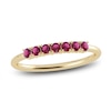 Thumbnail Image 0 of Juliette Maison Natural Rhodolite Garnet Half Eternity Ring 10K Yellow Gold