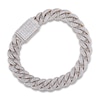 Thumbnail Image 1 of Men's Diamond Cuban Link Bracelet 10-1/6 ct tw Round 10K Yellow Gold 8.5&quot;