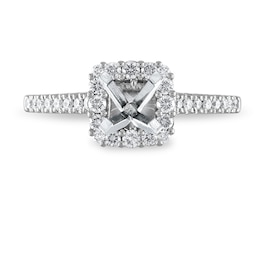Vera Wang WISH Engagement Ring Setting 3/4 ct tw Round Diamonds 14K White Gold