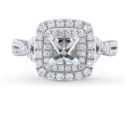 Vera Wang WISH Engagement Ring Setting 3/4 ct tw Round Diamonds 14K White Gold