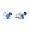 Thumbnail Image 1 of Juliette Maison Natural Multi-Gemstone Constellation Stud Earrings 10K Rose Gold