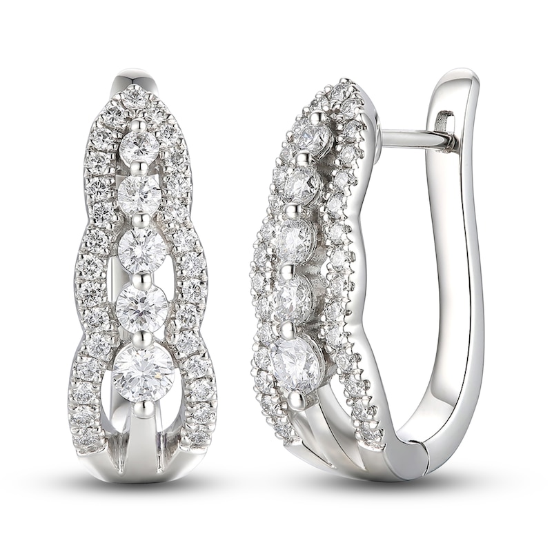 Main Image 1 of Le Vian Diamond Earrings 1/2 ct tw Round Platinum