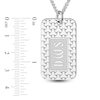 Thumbnail Image 2 of Men's Engravable Dog Tag Pendant Necklace Sterling Silver 22&quot;