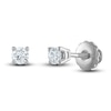 Thumbnail Image 1 of Certified Diamond Solitaire Stud Earrings 1/10 ct tw Round 14K White Gold (I/I1)