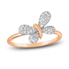 Thumbnail Image 1 of Le Vian Diamond Butterfly Ring 1/4 ct tw Round 14K Strawberry Gold